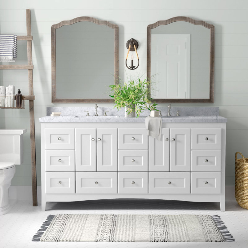 Birch Lane™ Fresno 72'' Double Bathroom Vanity with Top & Reviews Wayfair